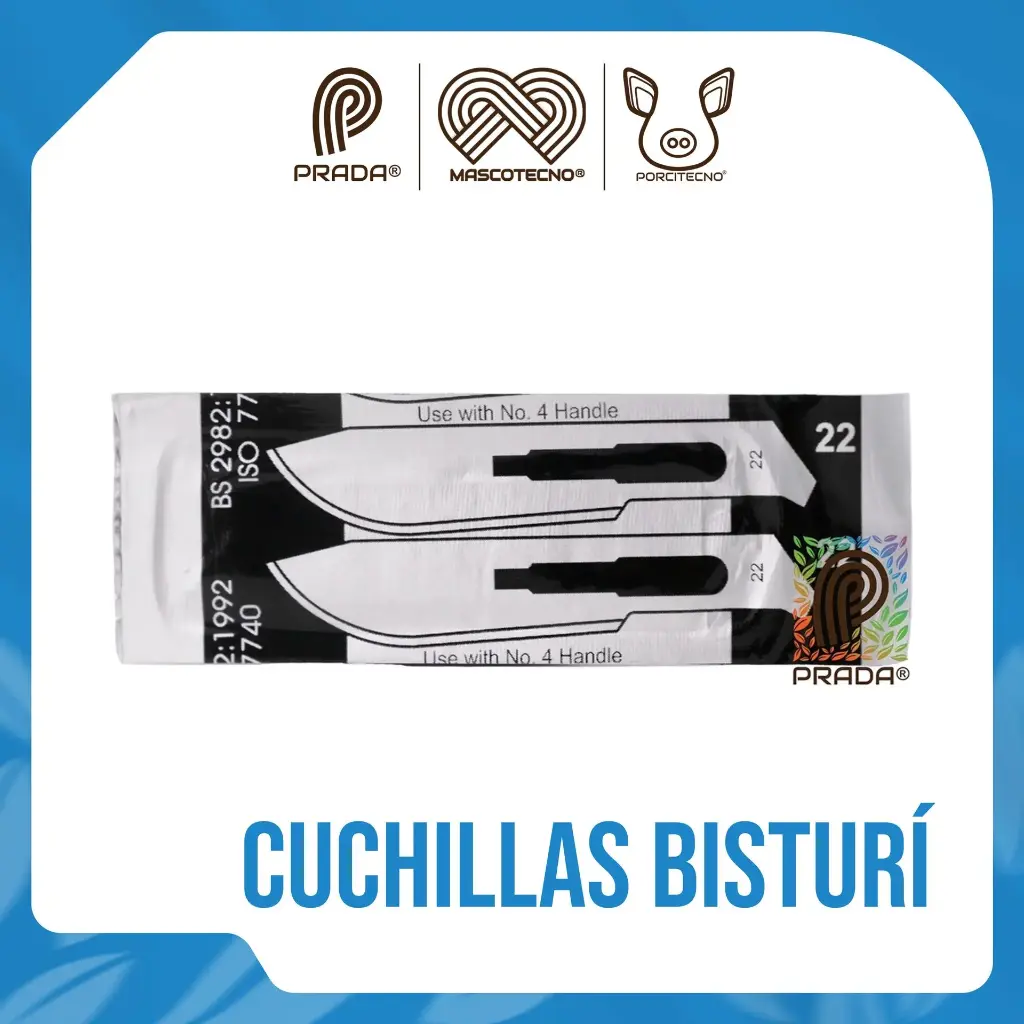 [7-0106-0371] CUCHILLAS PARA BISTURI # 22 {M}