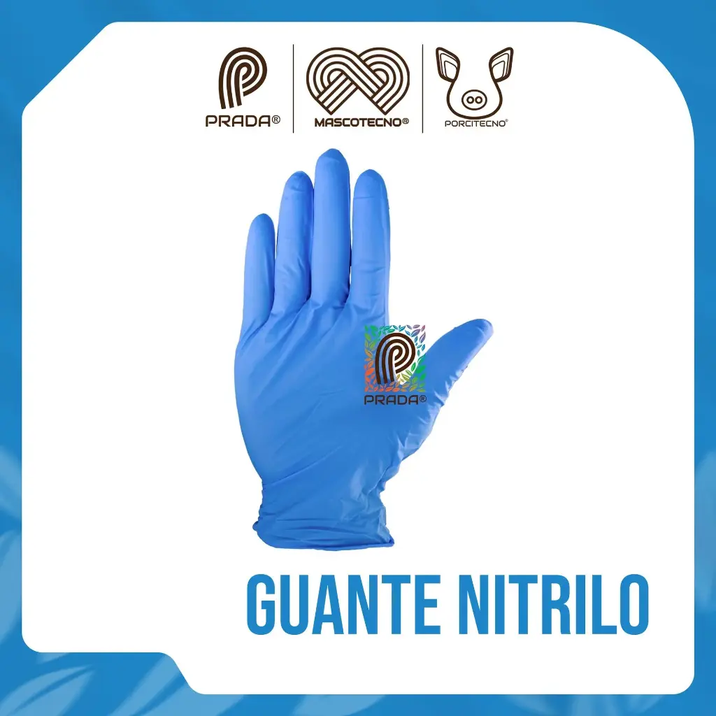 [7-1401-0072] GUANTE NITRILO AZUL TALLA L CAJA X 100 UND