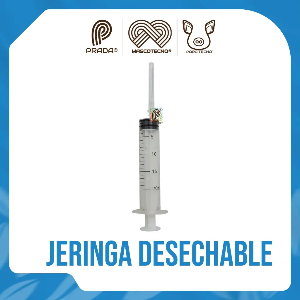 JERINGA DESECHABLE x 20 ML CON AGUJA 16G x 1 ½"