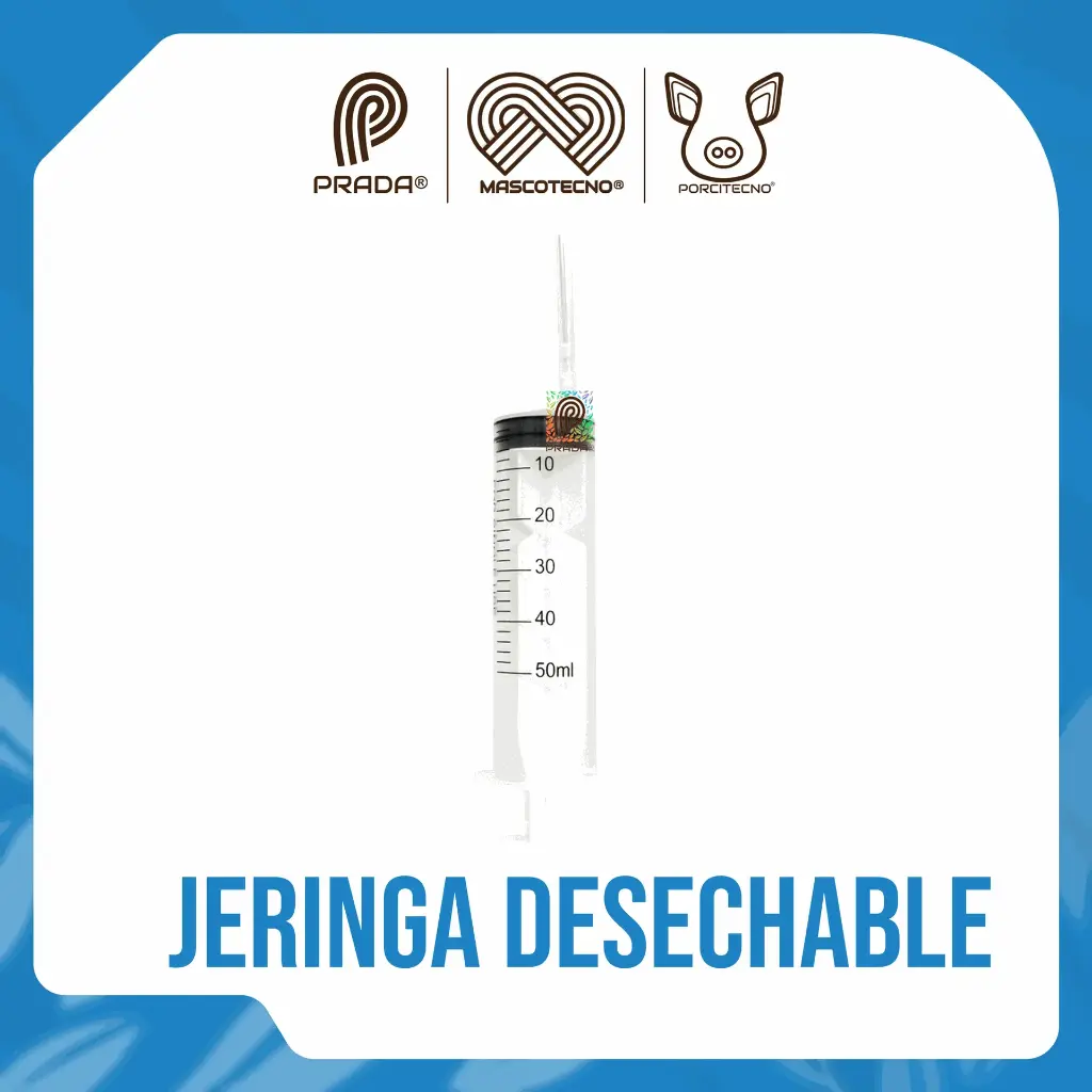 JERINGA DESECHABLE x 50 ML CON AGUJA 16 GR X 1 ½"