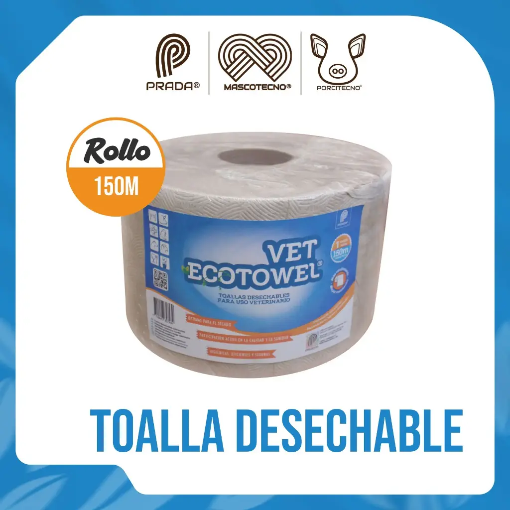 [8-0000-0053] TOALLA DESECHABLE VET ECOTOWEL 150M [07916]