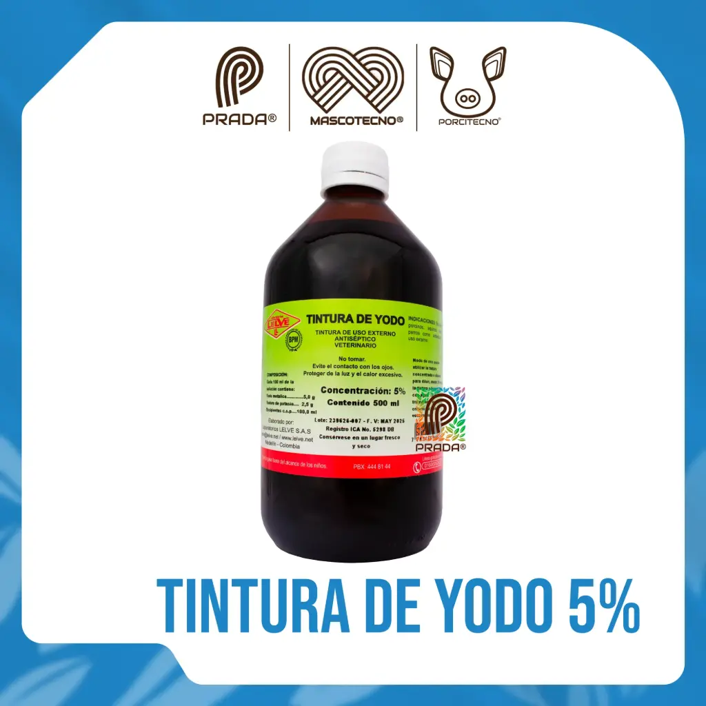 TINTURA DE YODO 5% X 500 ML {M}