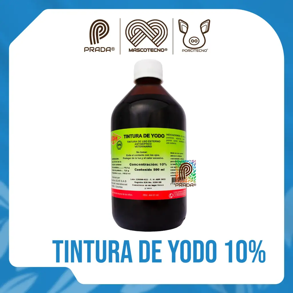 TINTURA DE YODO 10% X 500 ML