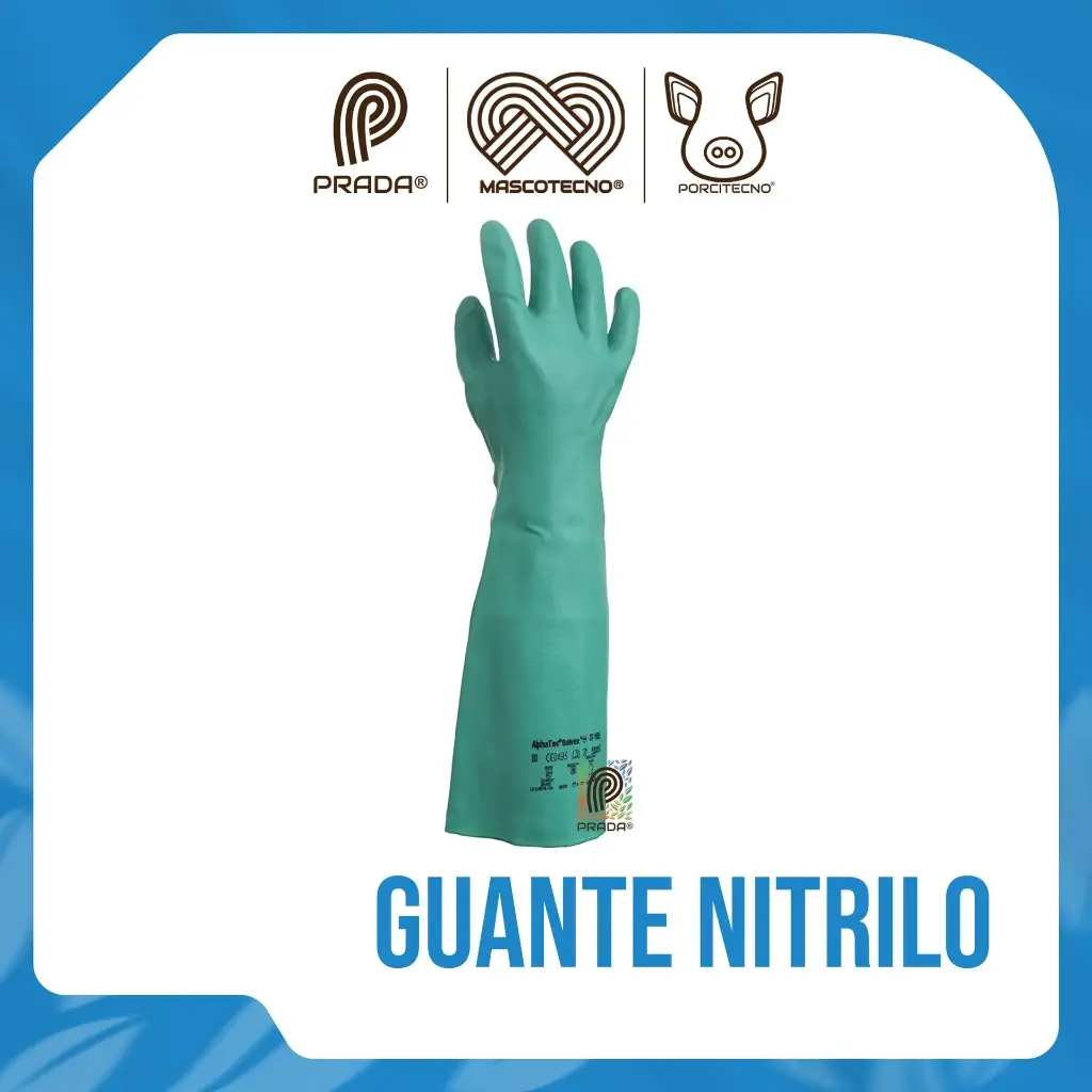 [7-1401-0603] Guante Nitrilo 18" 37.185 No 10 (Largos)