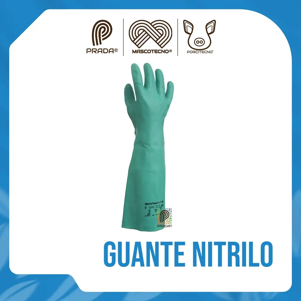 GUANTE NITRILO SOLVEX-ANSELL 18" REF: 37185 TALLA 9 (LARGOS)