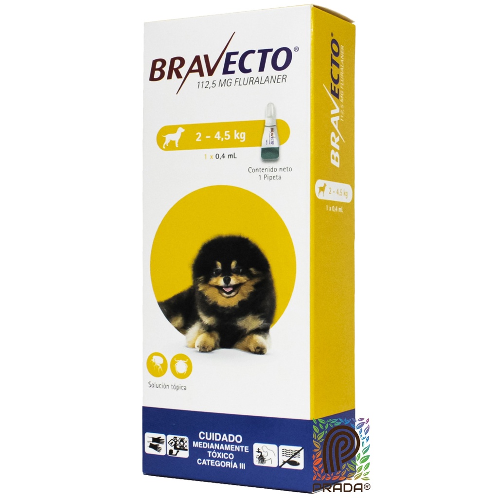 BRAVECTO PIPETA DOG 1 (2-4.5 KG) (AMARILLO)