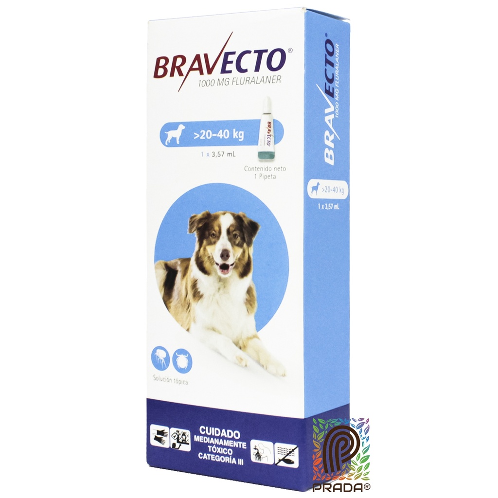 BRAVECTO PIPETA DOG 4 (20-40 KG) (AZUL) 