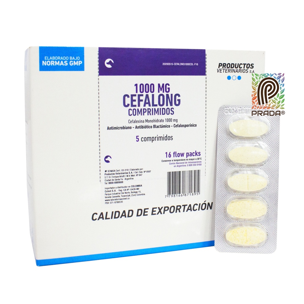 CEFALONG TAB 1000 MG X 5 UND