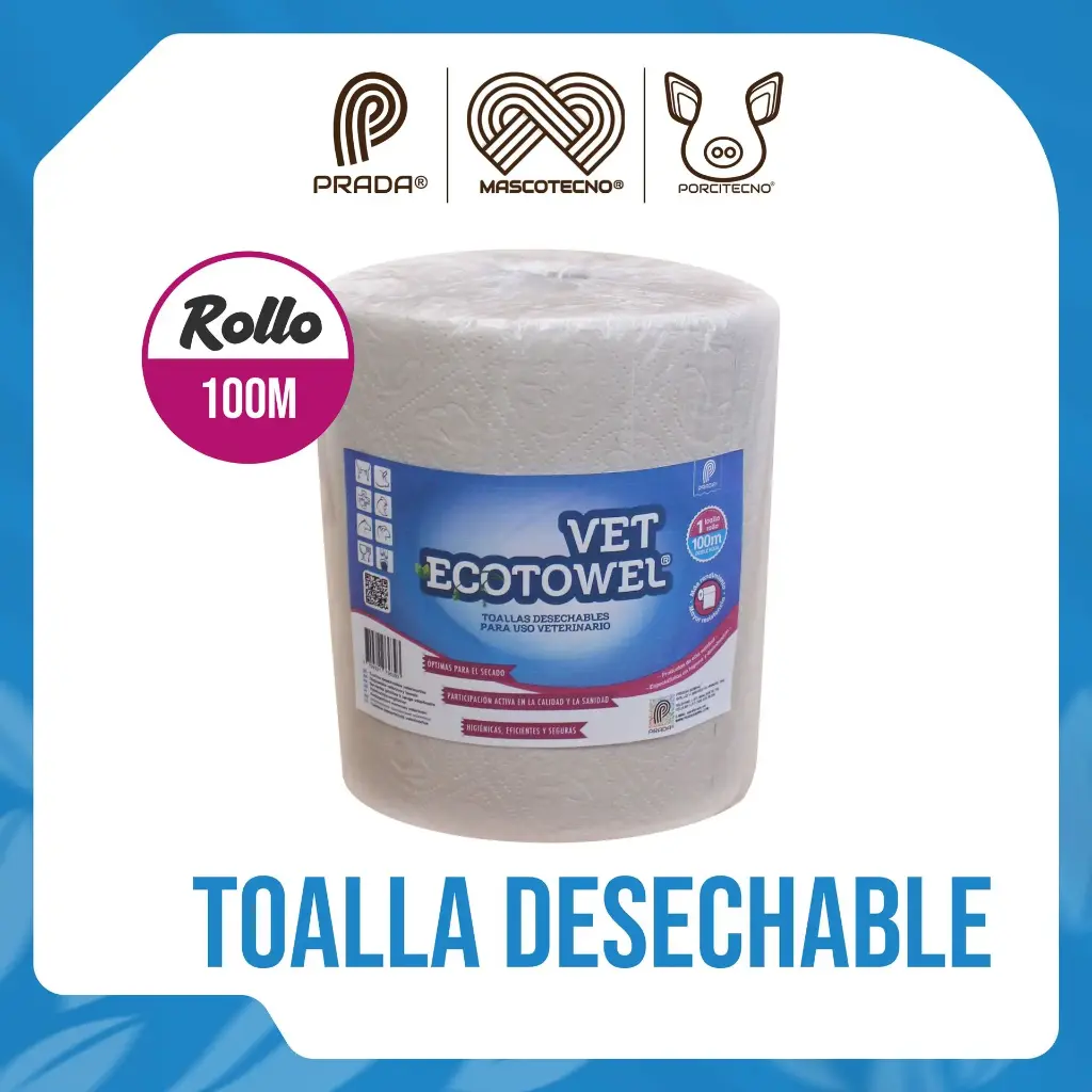TOALLA VETERINARIA DESECHABLE VET ECOTOWEL 100 M