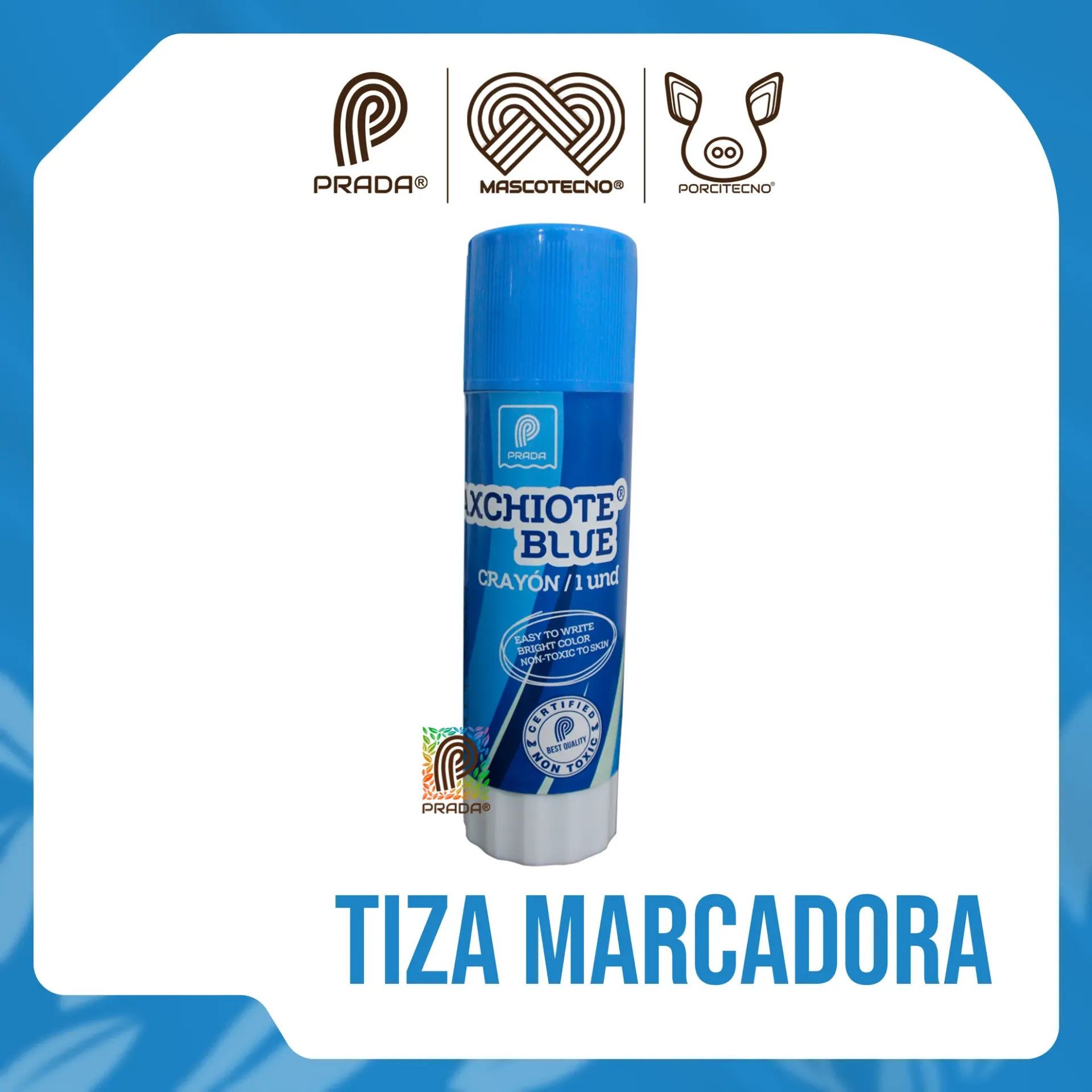 [6-0060-0058] TIZA MARCADORA AXCHIOTE® AZUL (CRAYON) {M}