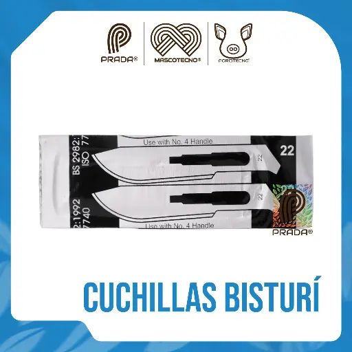 [7-0106-0371] CUCHILLAS PARA BISTURI # 22