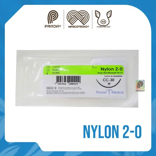 [7-0107-0780] NYLON 2-0 X 90 CM 