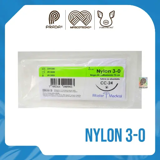 [7-0107-0781] NYLON 3-0 MONO CC 24 70CM