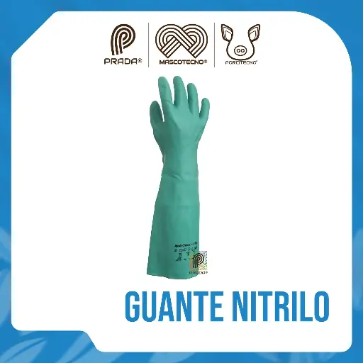[7-1401-0604] Guante nitrilo 18" 37.185 No 9 (Largos)